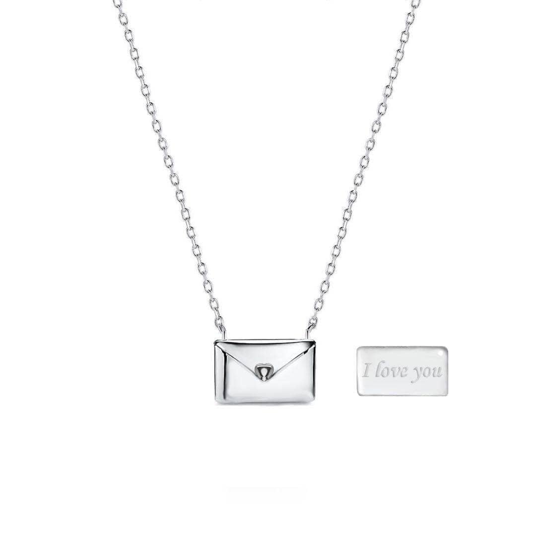 Envelope Love Letter Silver Necklace