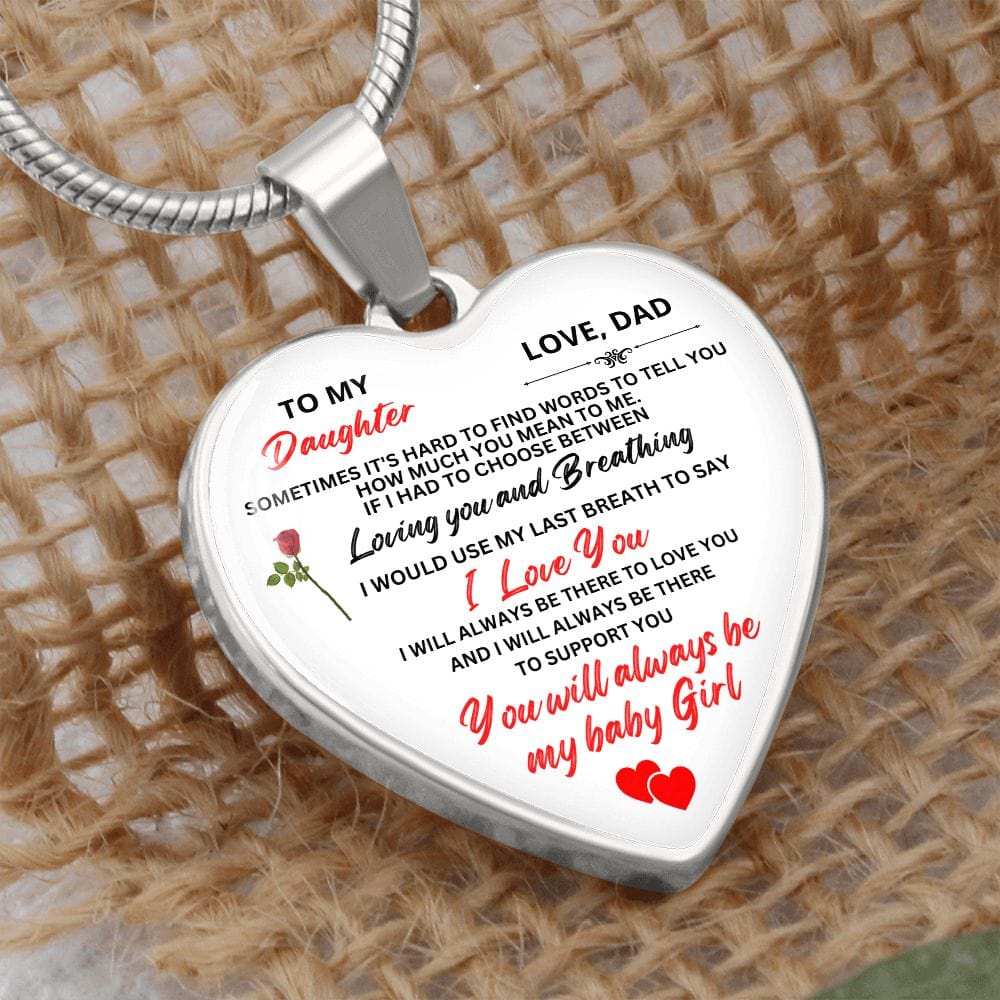 To My Daughter from Dad | Heart Pendant