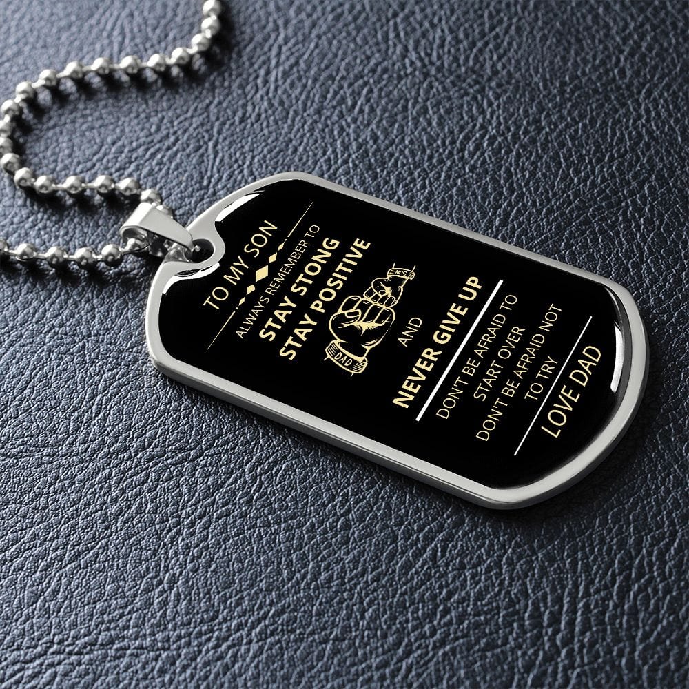 To My Son From Dad | Always Remember Dog Tag