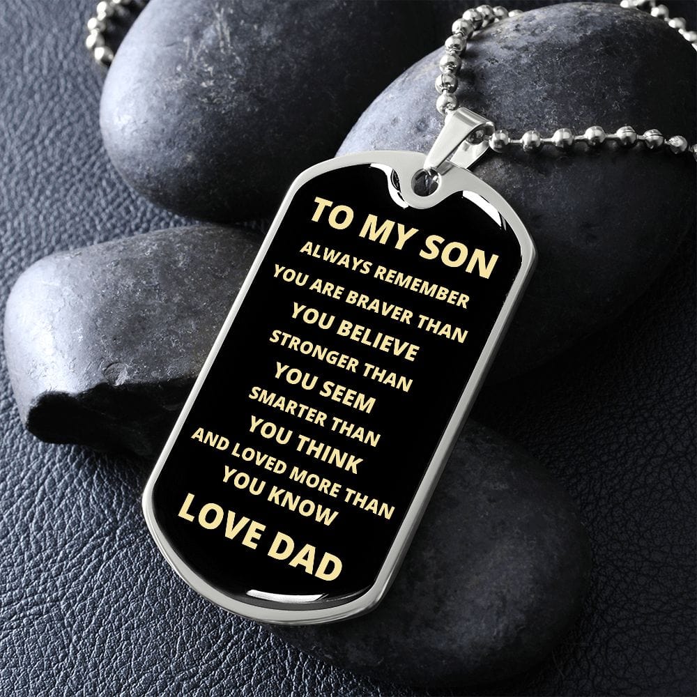 To My Son | Always Remember Dog Tag