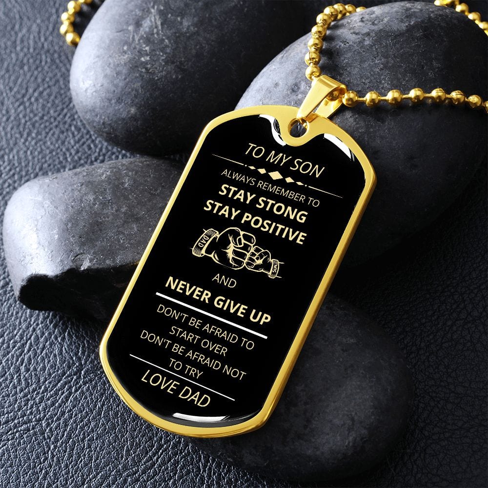 To My Son From Dad | Always Remember Dog Tag