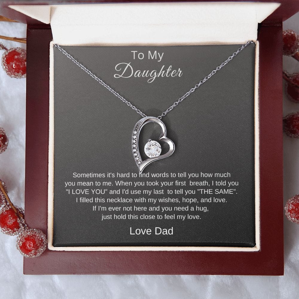 To My Daughter Love Dad | Forever Love Necklace