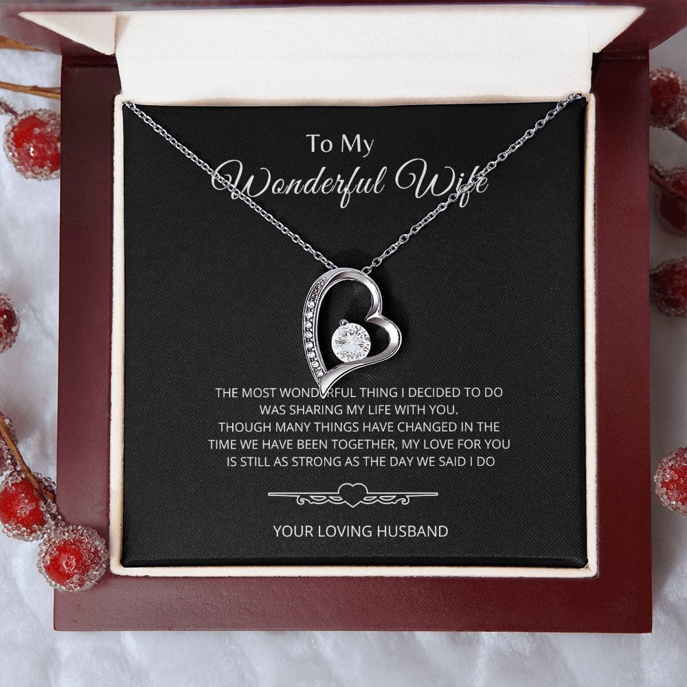 To My Wonderful Wife - Forever Love Necklace