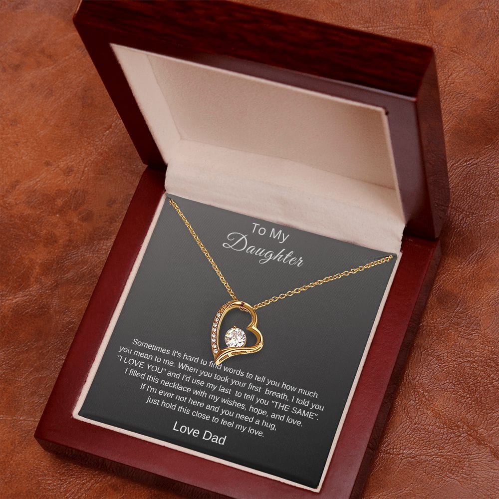 To My Daughter Love Dad | Forever Love Necklace