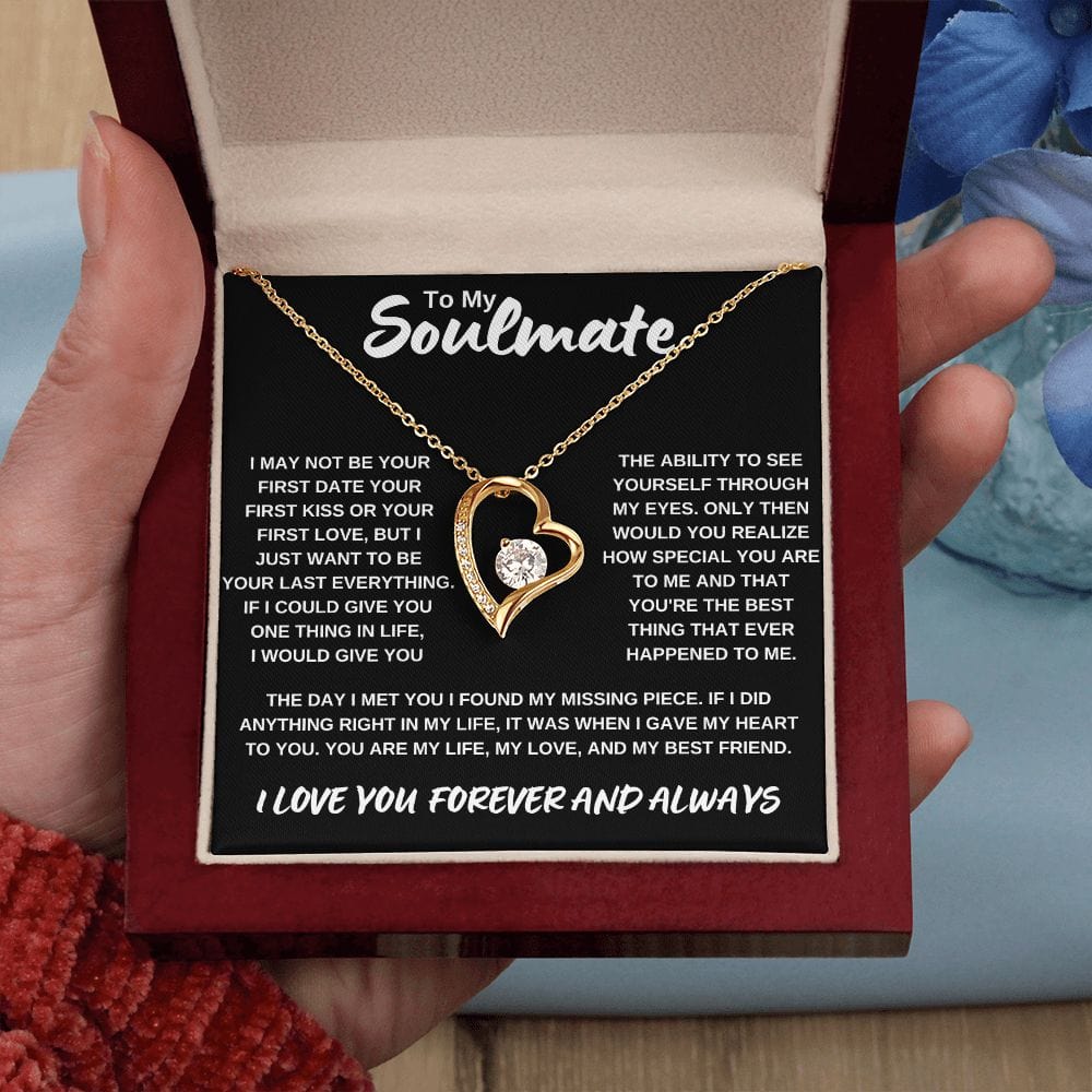 To My Soulmate | Forever and Always | Forever Heart Necklace
