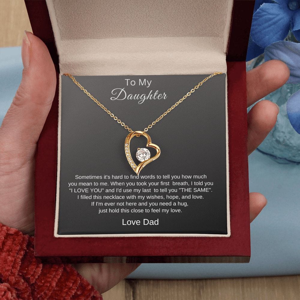 To My Daughter Love Dad | Forever Love Necklace