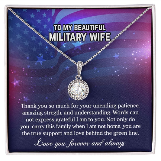 To My Beautiful Military Wife | Eternal Hope Necklace