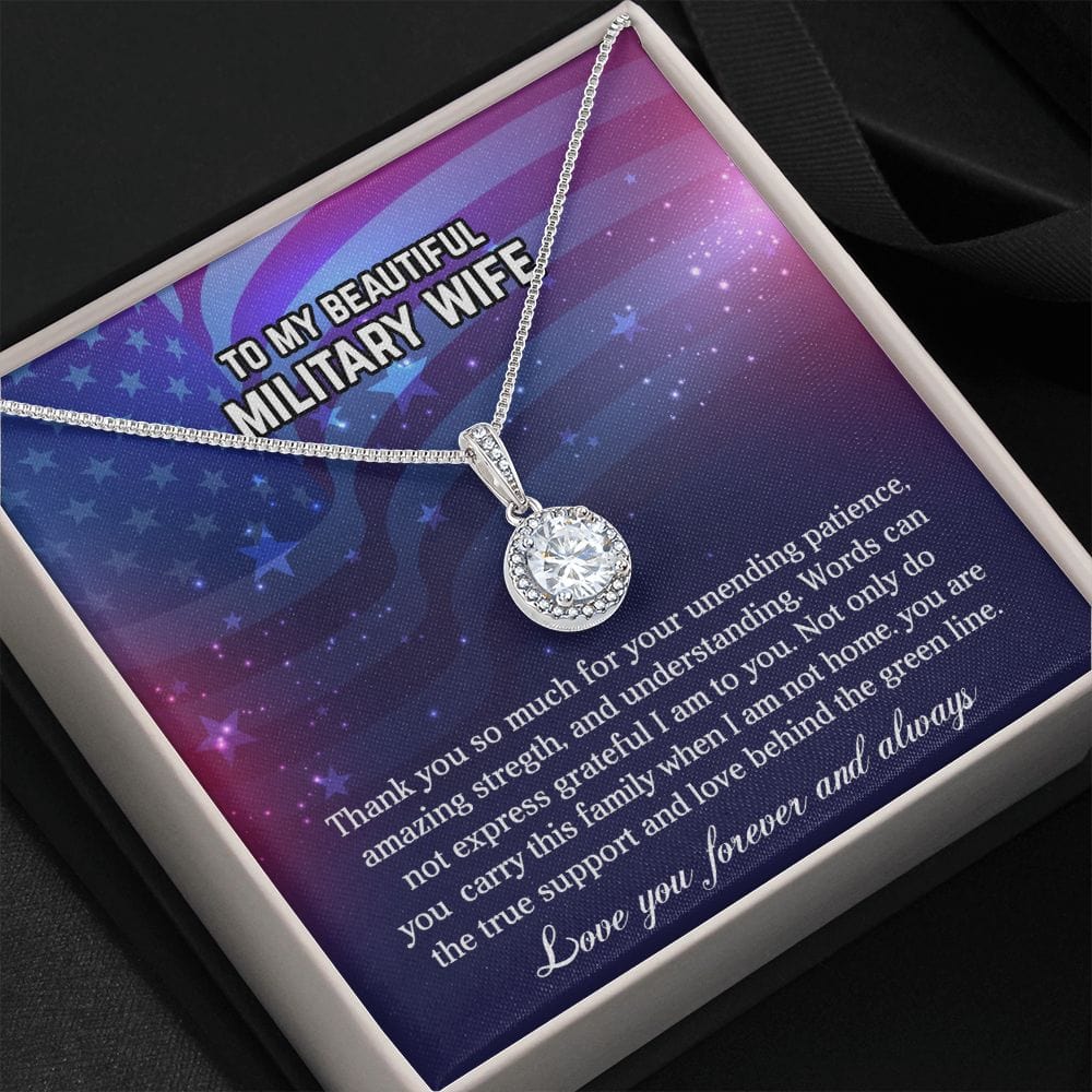 To My Beautiful Military Wife | Eternal Hope Necklace