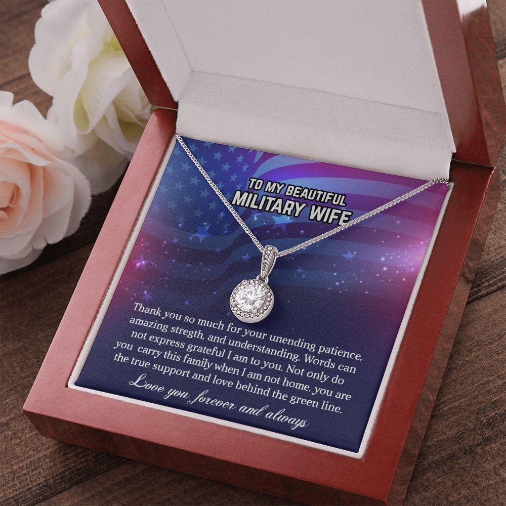 To My Beautiful Military Wife | Eternal Hope Necklace