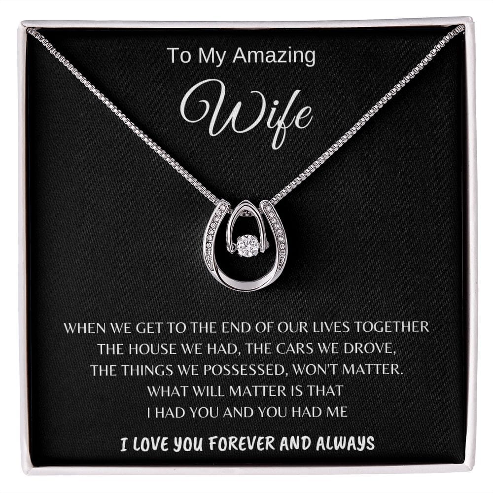 To My Amazing Wife - Lucky In Love Necklace