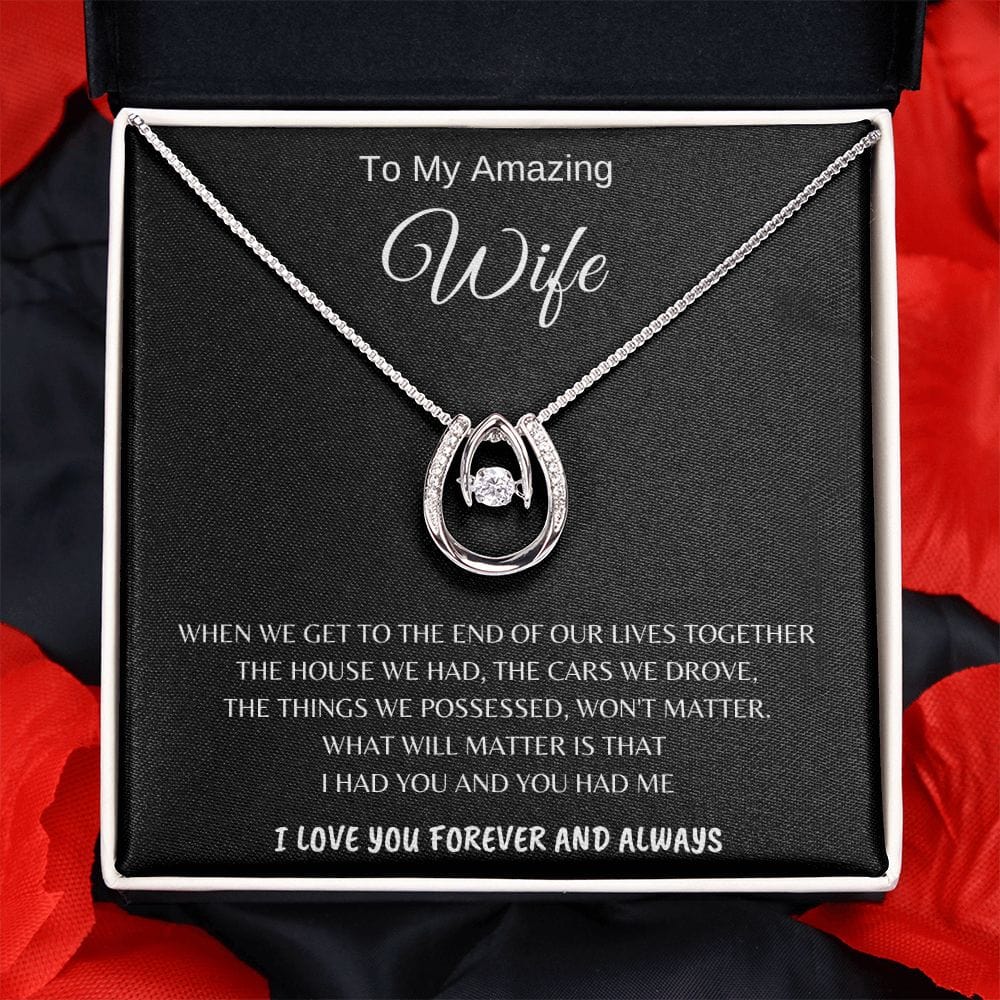 To My Amazing Wife - Lucky In Love Necklace