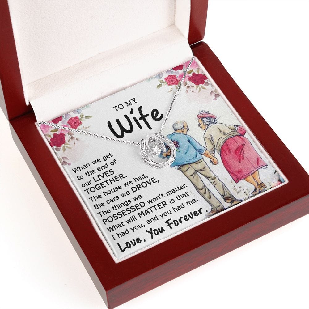 To My Wife - Lives Together Lucky in Love Necklace