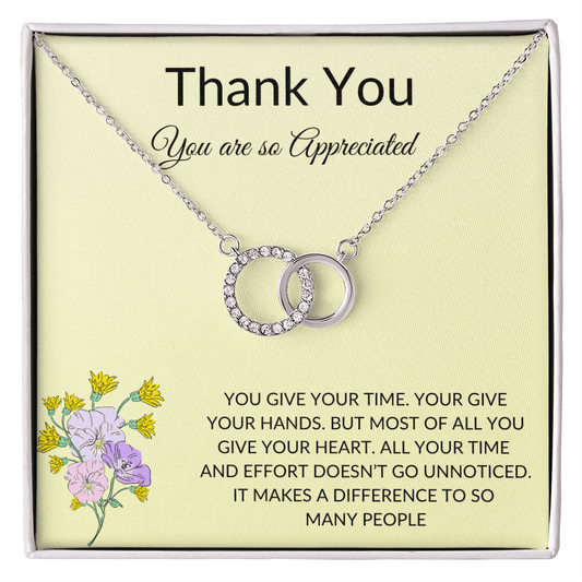 Perfect Pair Necklace | Thank You | Thank You Gift for Teacher, Care Giver, Mentor, Nurse