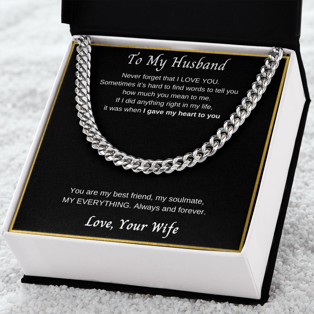 Cuban Chain Necklace | To My Husband