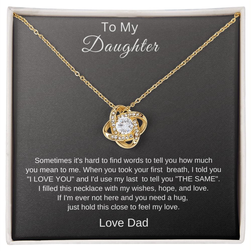 To My Daughter Love Dad | Love Knot Necklace