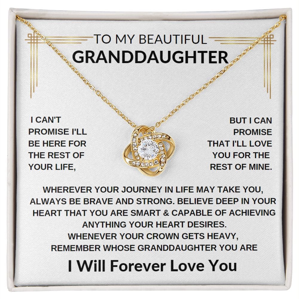 To My Beautiful Granddaughter - Love Knot Necklace