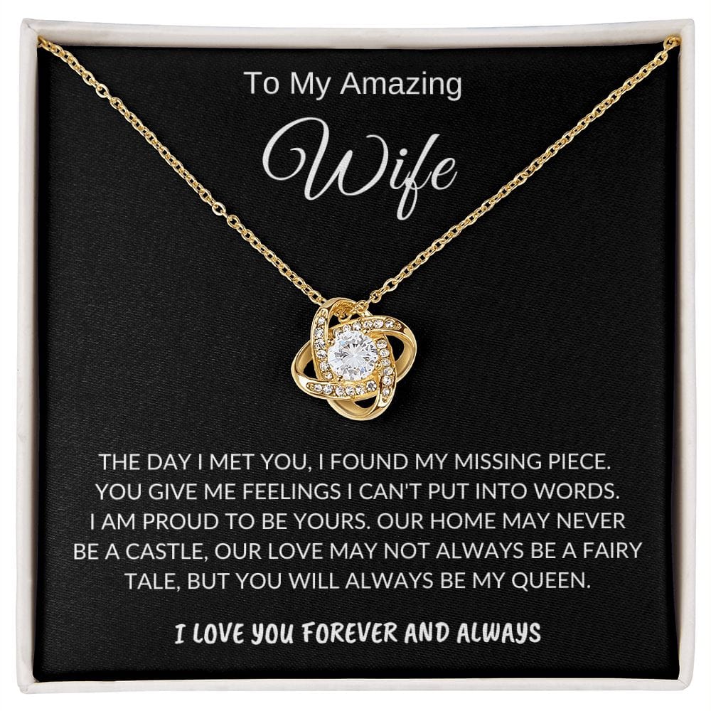 To My Amazing Wife - Love Knot Necklace