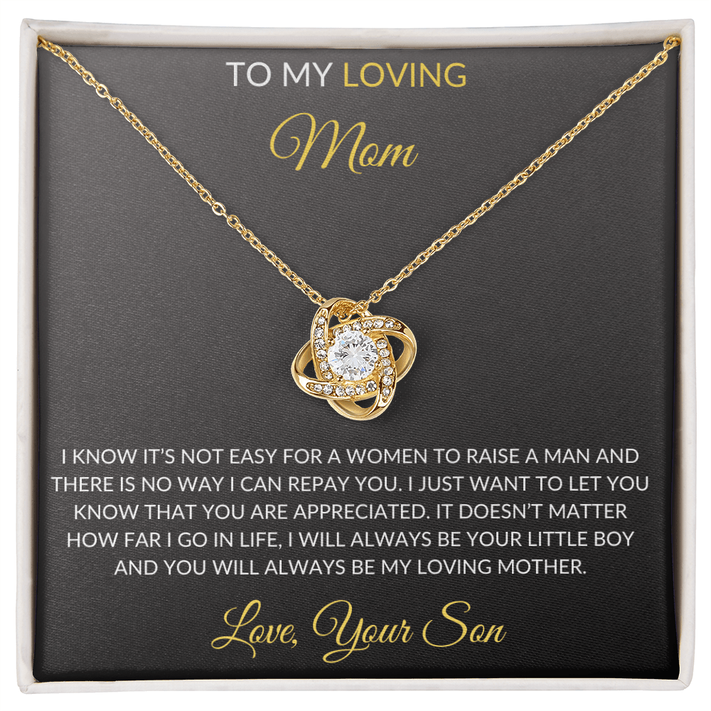 To My Loving Mom - Love Knot Necklace