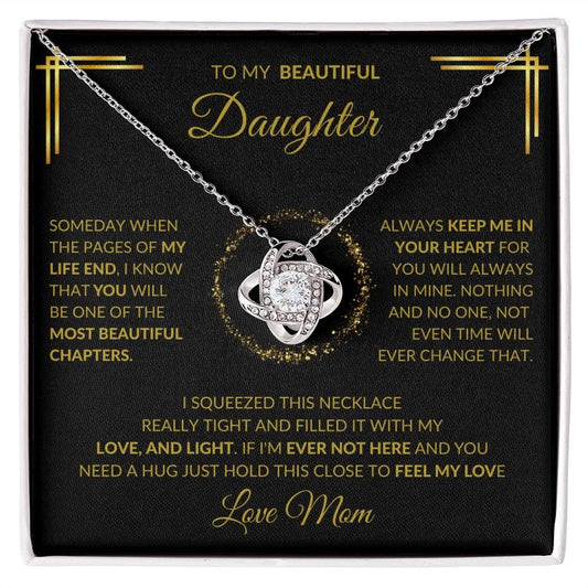 Love Knot Necklace | To My Beautiful Daughter Love Mom