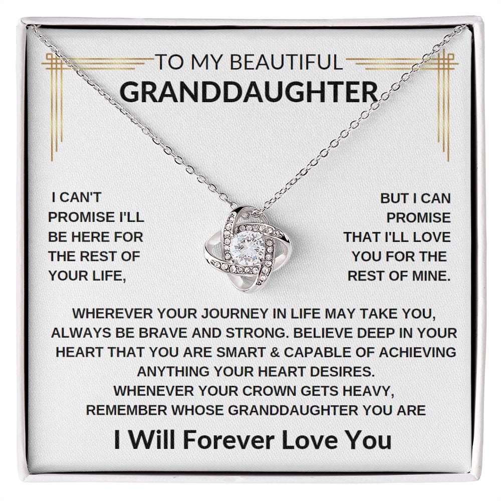 To My Beautiful Granddaughter - Love Knot Necklace
