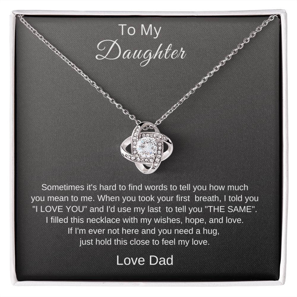 To My Daughter Love Dad | Love Knot Necklace