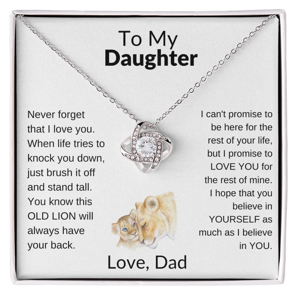 To My Daughter Love Dad | Love Knot Necklace