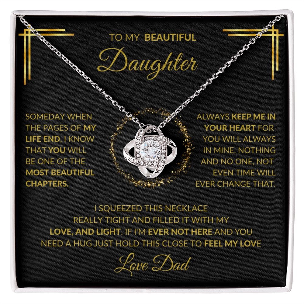 Love Knot Necklace | To My Beautiful Daughter Love Dad