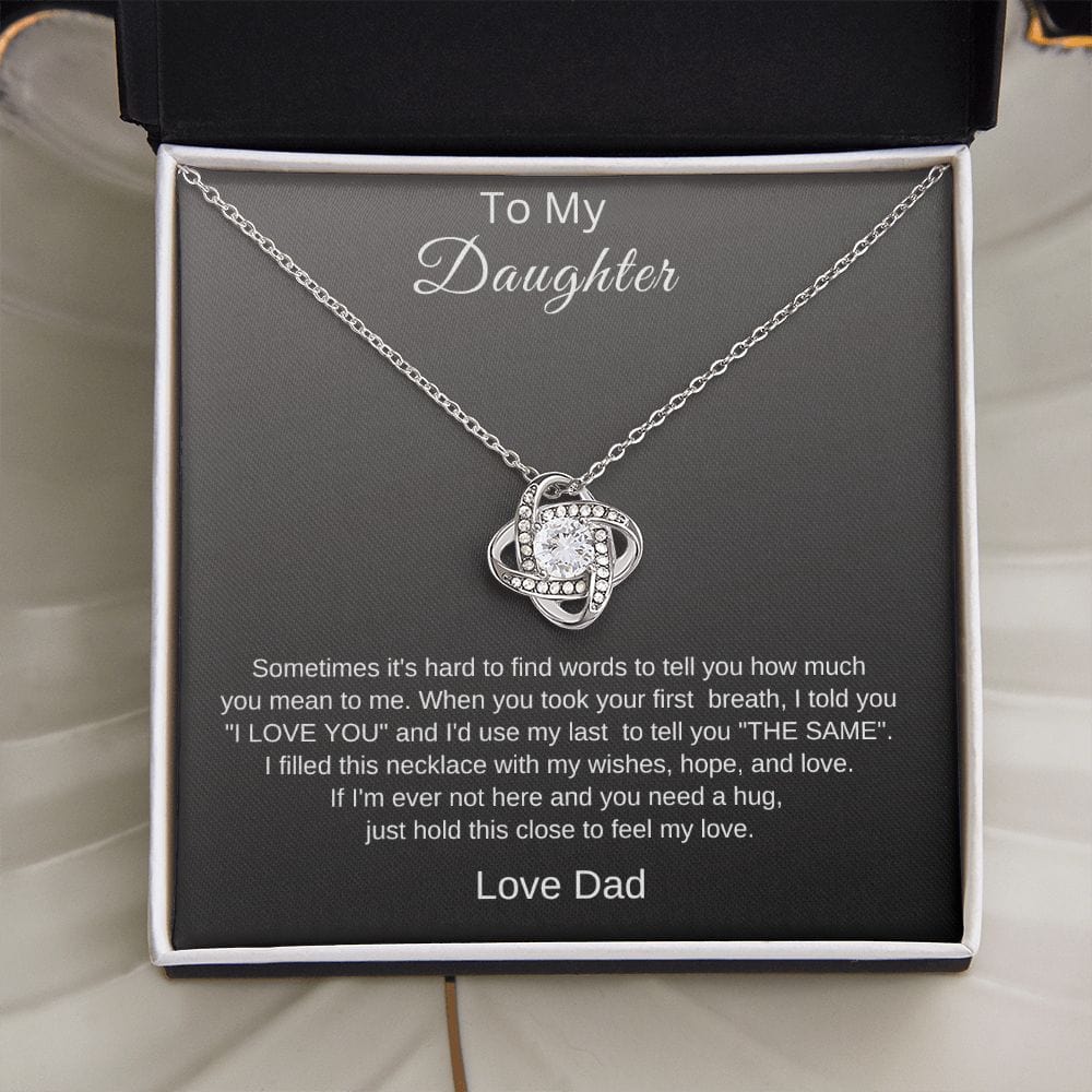 To My Daughter Love Dad | Love Knot Necklace