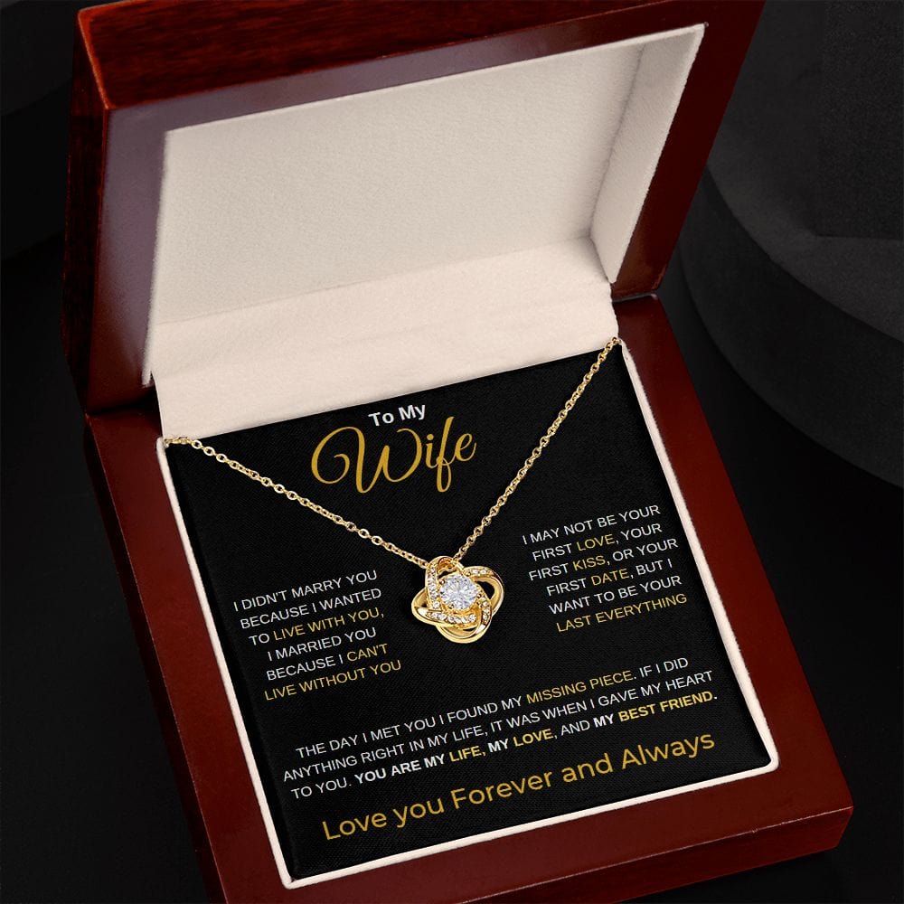 To My Wife - Love You Forever - Love Knot Necklace