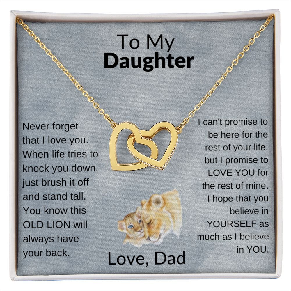 Interlocking Hearts Necklace | To My Daughter from Dad