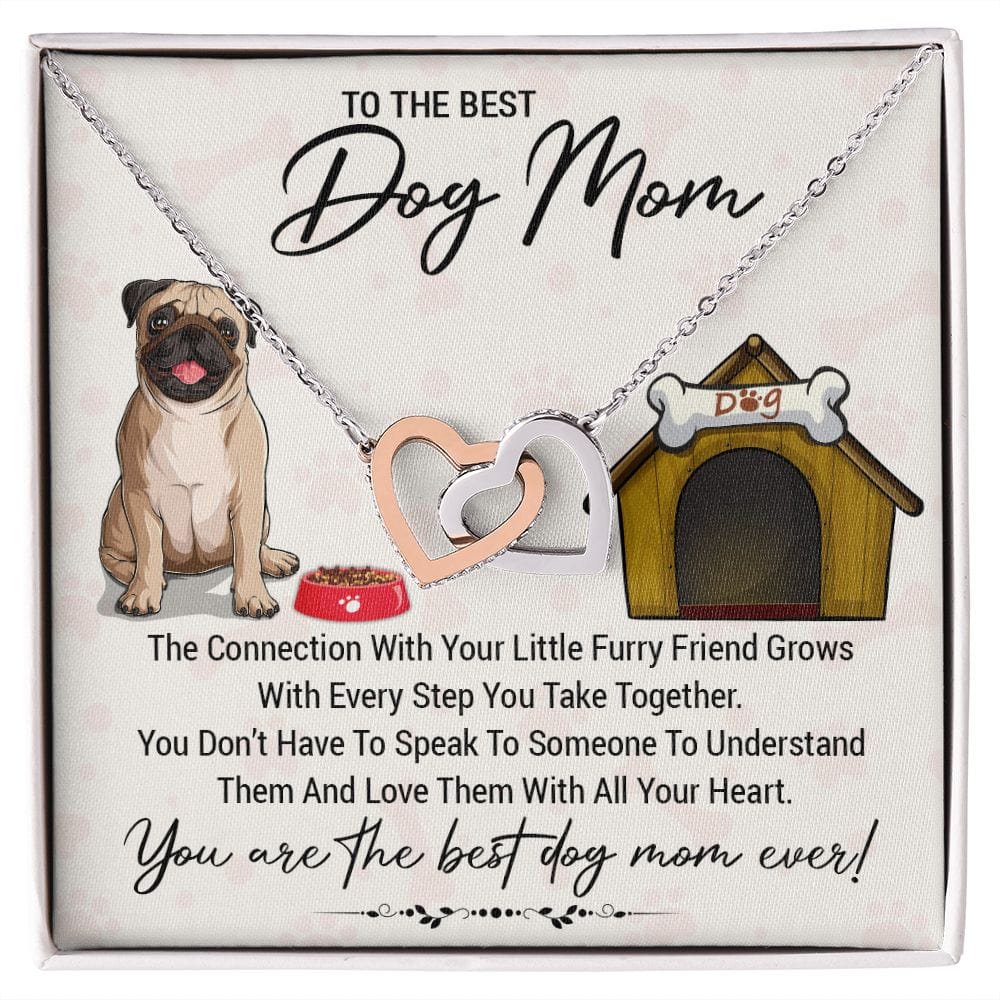 Dog Mom | Interlocking Hearts Necklace