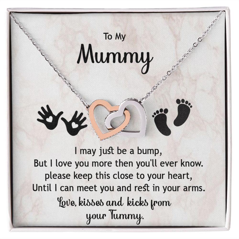 To My Mummy Interlocking Hearts Necklace