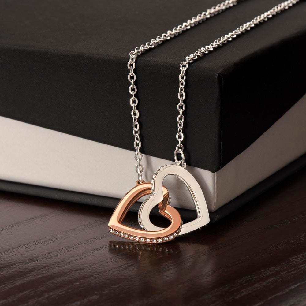 Interlocking Hearts Necklace | To My Daughter from Dad
