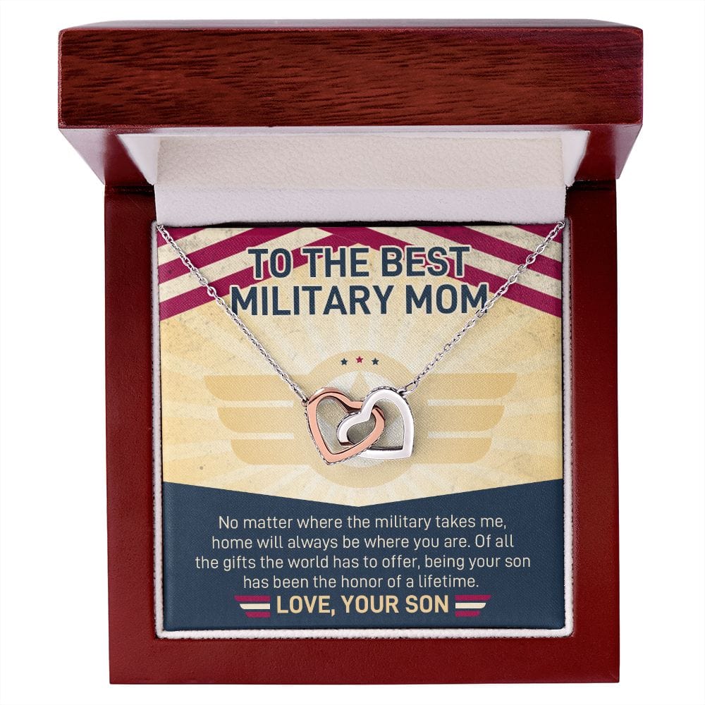 To Military Mom | Interlocking Hearts Necklace