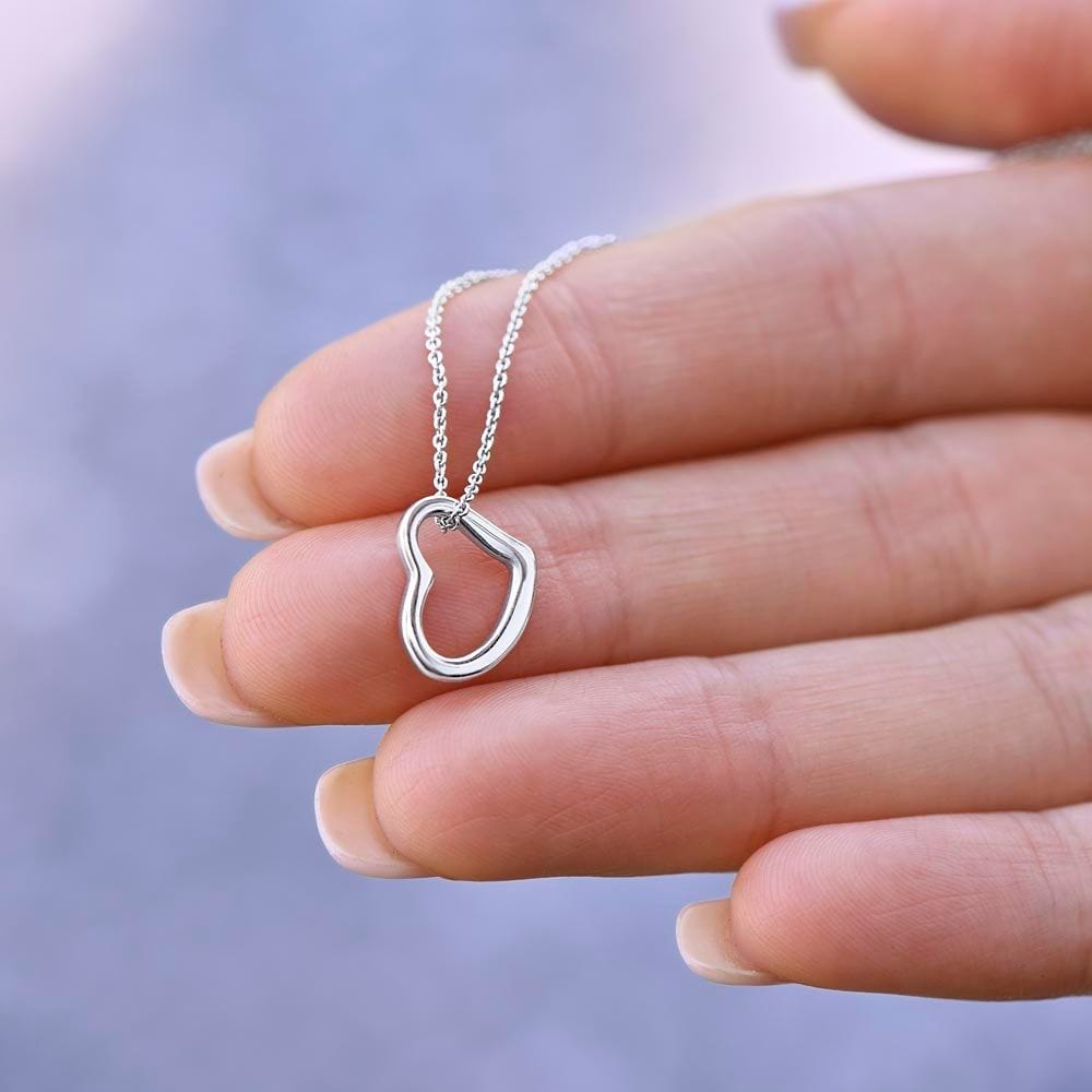 Dog Mom to the Bone | Delicate Heart Necklace