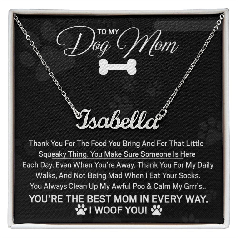 Custom Name Necklace - Dog Mom