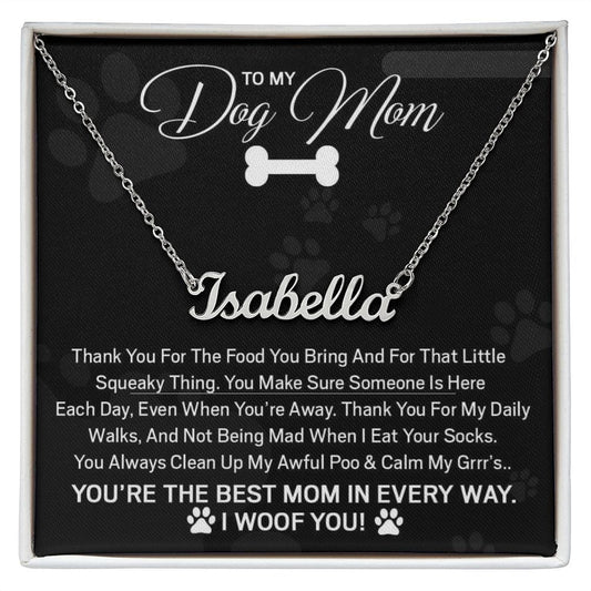 Custom Name Necklace - Dog Mom