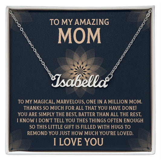 To My Amazing Mom Personalized Necklace