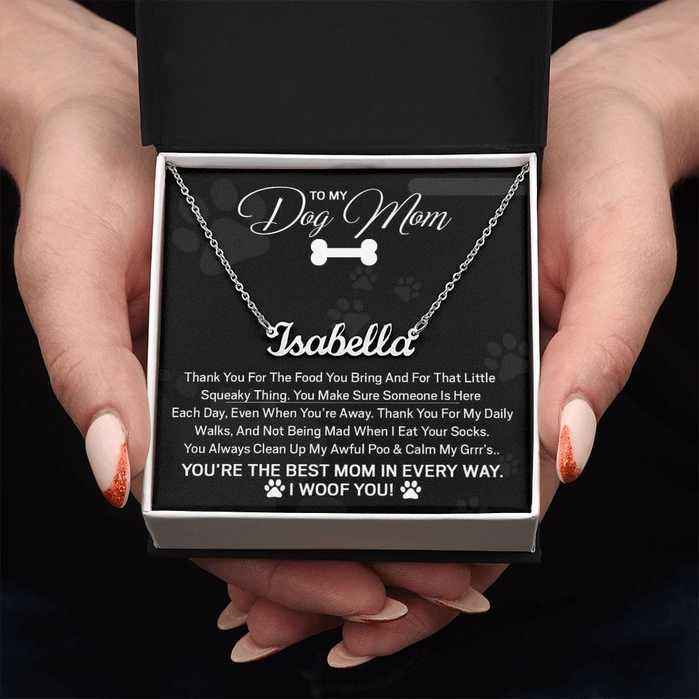 Custom Name Necklace - Dog Mom