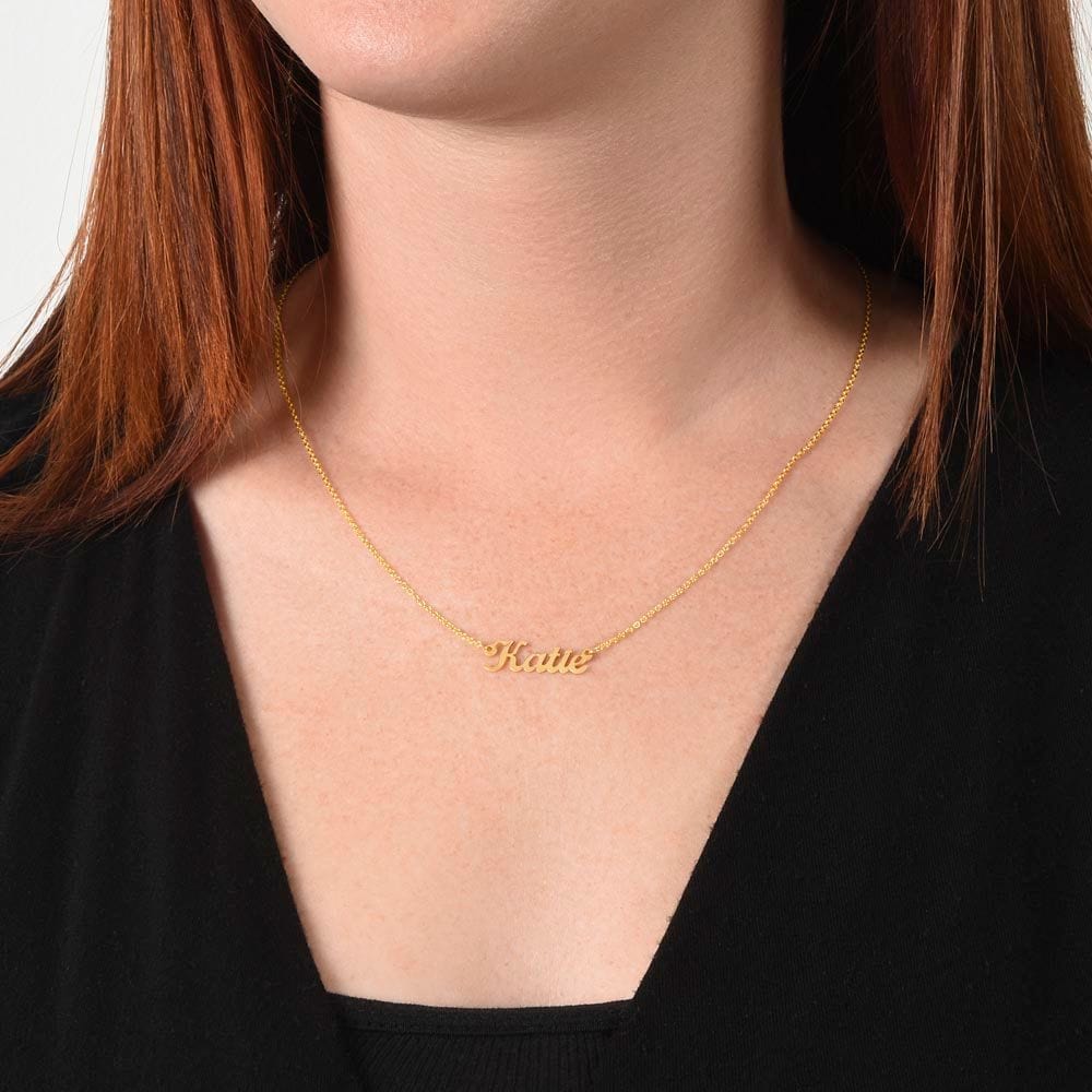 To My Precious Wife Personalized Necklace White or Yellow Gold