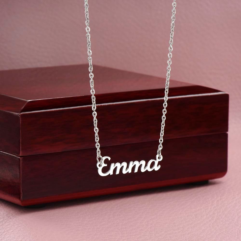 To My Precious Wife Personalized Necklace White or Yellow Gold