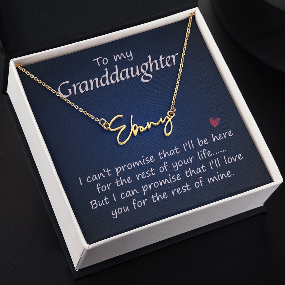 To My Granddaughter Personalized Necklace