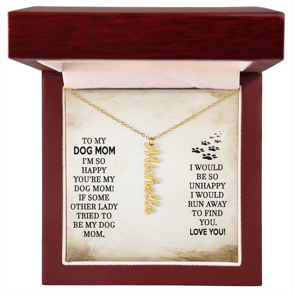 To My Dog Mom Personalized Necklace