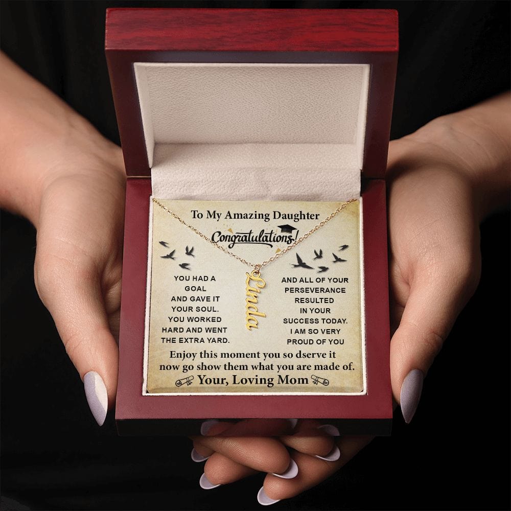 To My Amazing Daughter - Personalize Graduation Necklace