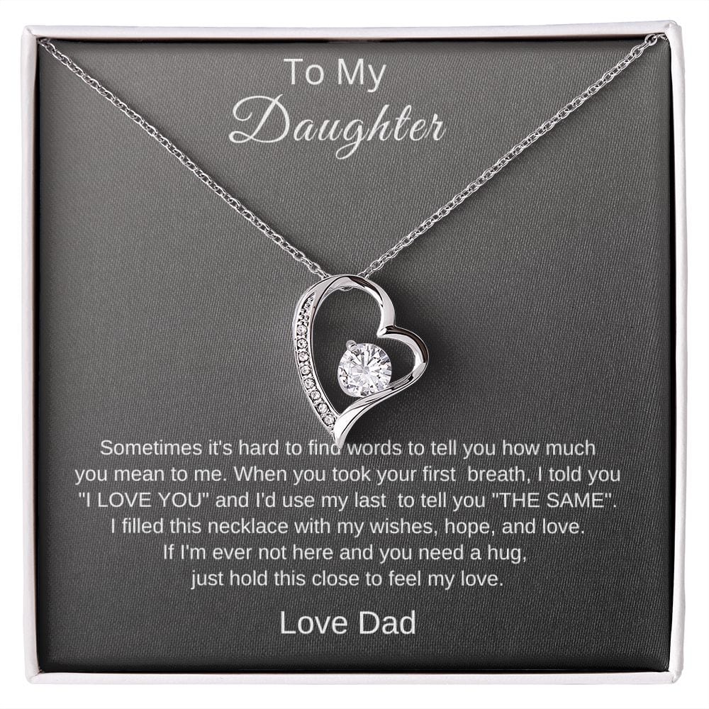 To My Daughter Love Dad | Forever Love Necklace