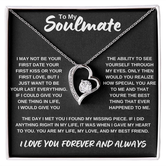 To My Soulmate | Forever and Always | Forever Heart Necklace