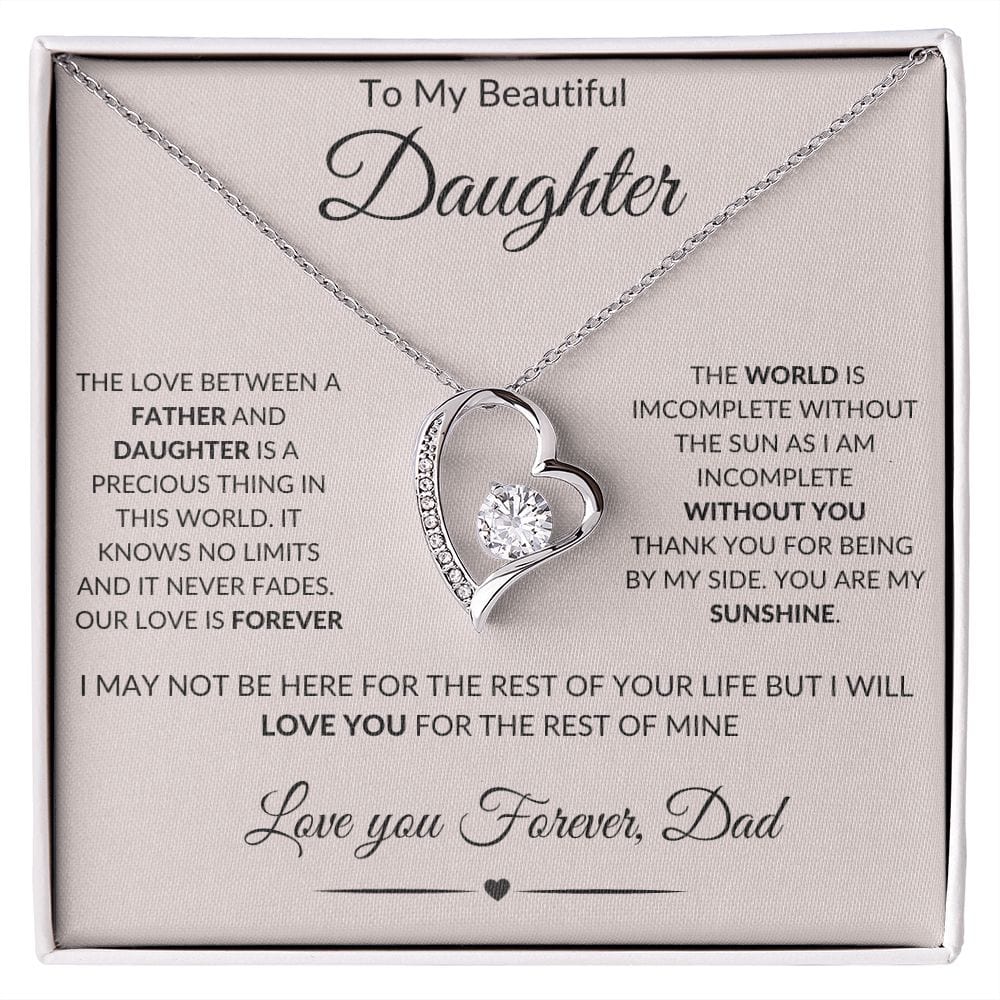 To My Beautiful Daughter | Forever Love Necklace