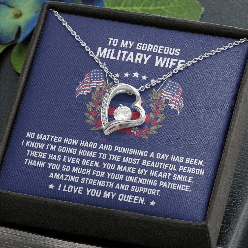 To My Gorgeous Military Wife | Forever Love Necklace