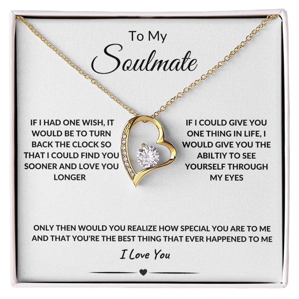 To My Soulmate | Forever Heart Necklance