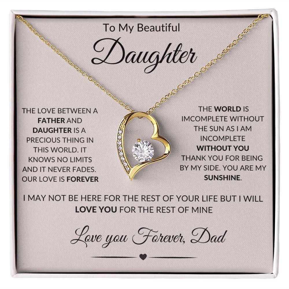 To My Beautiful Daughter | Forever Love Necklace